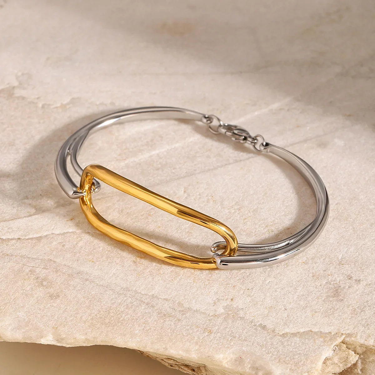 Two-Tone Open Link Bracelet