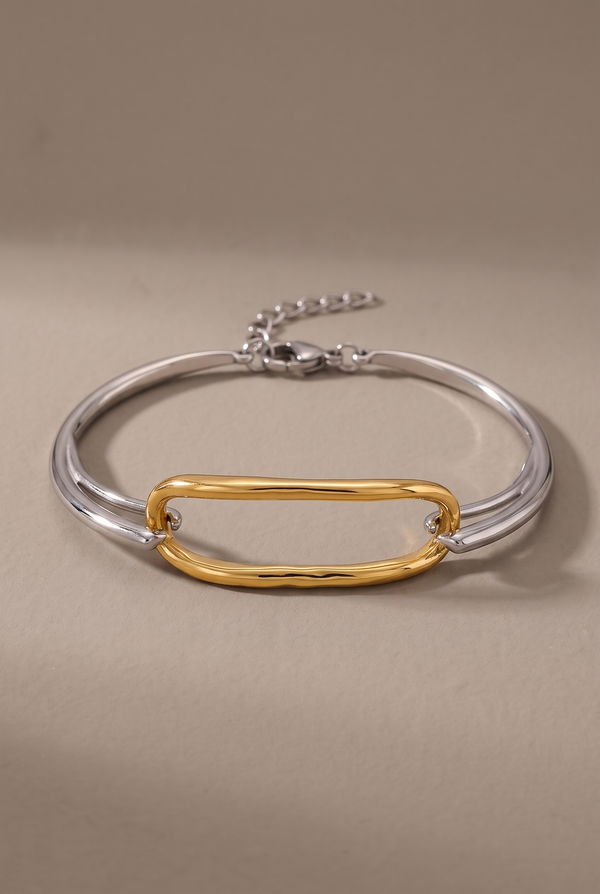 Two-Tone Open Link Bracelet