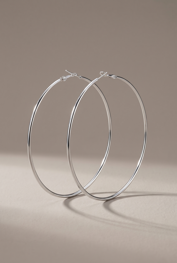 Smooth Round Hoop Earrings