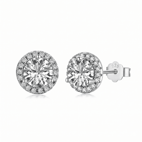 Round Halo Studs