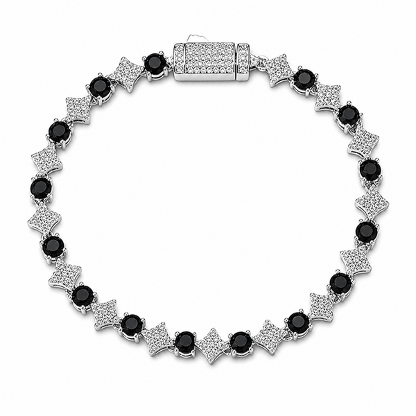 Stardust Tennis Bracelet Siver·Black